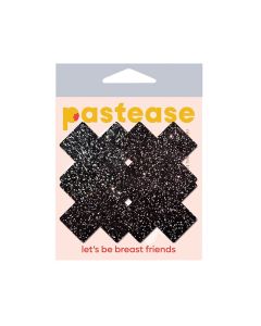 Pastease Premium Petites Sparkle Plus X - Black O/S Pack of 2 Pair