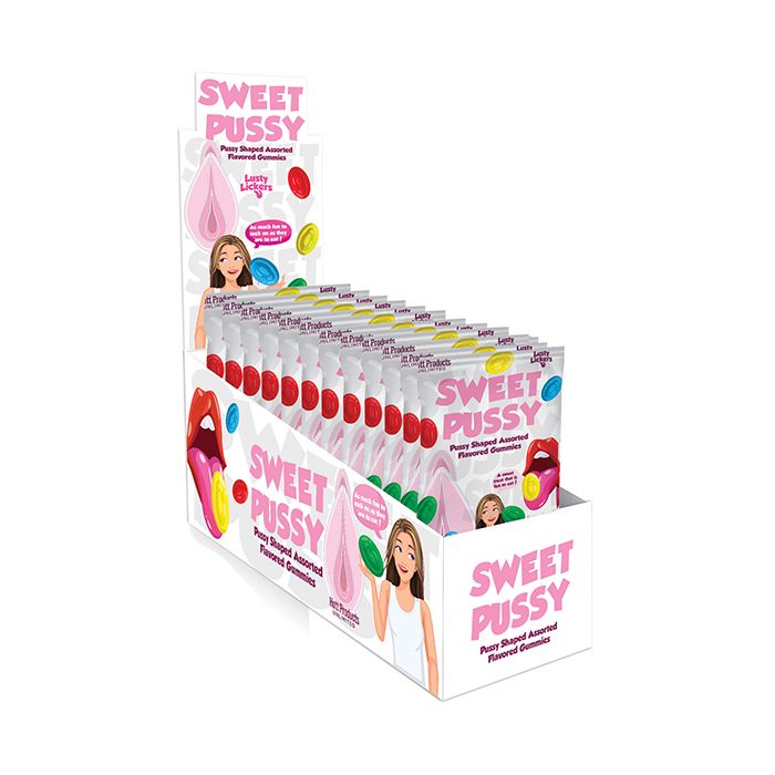 Sweet Pussy Assorted Fruit Flavor Gummies Display - Display of 12